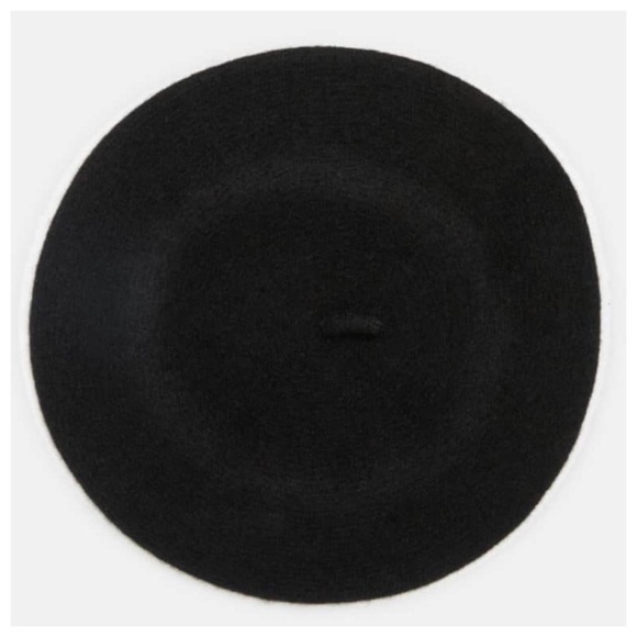 NWT. Zara Black Plain Basic Wool Beret. - Picture 2 of 5